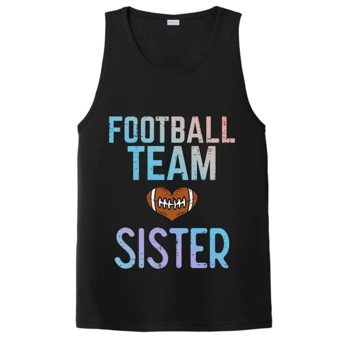 American Football Team Sister Family Match Sis Gift Performance Tank