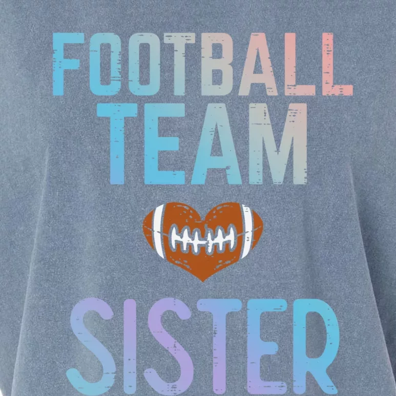 American Football Team Sister Family Match Sis Gift Garment-Dyed Women's Muscle Tee