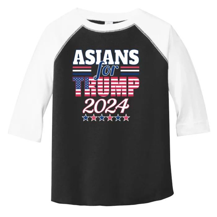 Asians For Trump Pro Trump 2024 Election Trump Supporter Toddler Fine Jersey T-Shirt