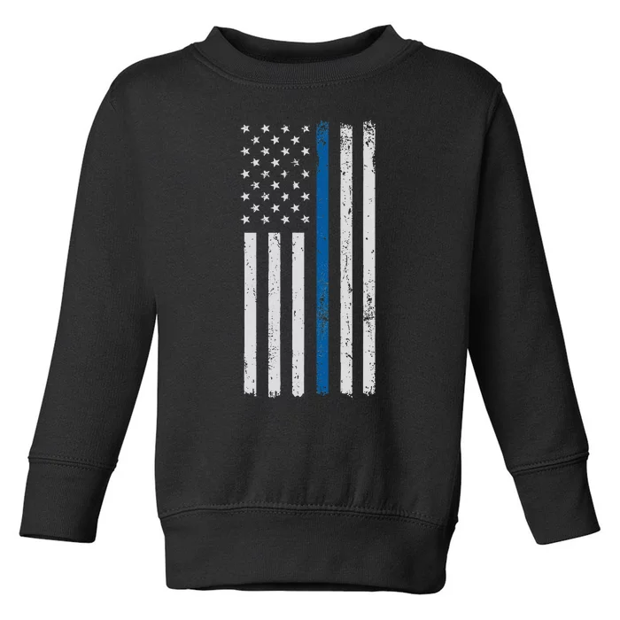 American Flag Thin Blue Line Police Support Lives Matter US Toddler Sweatshirt