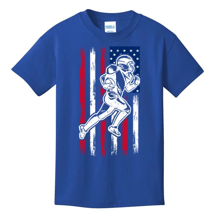 American Football Team Gift Us American Flag Football Great Gift Kids T-Shirt