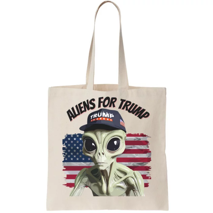 Aliens For Trump 2024 Maga Alien Tote Bag