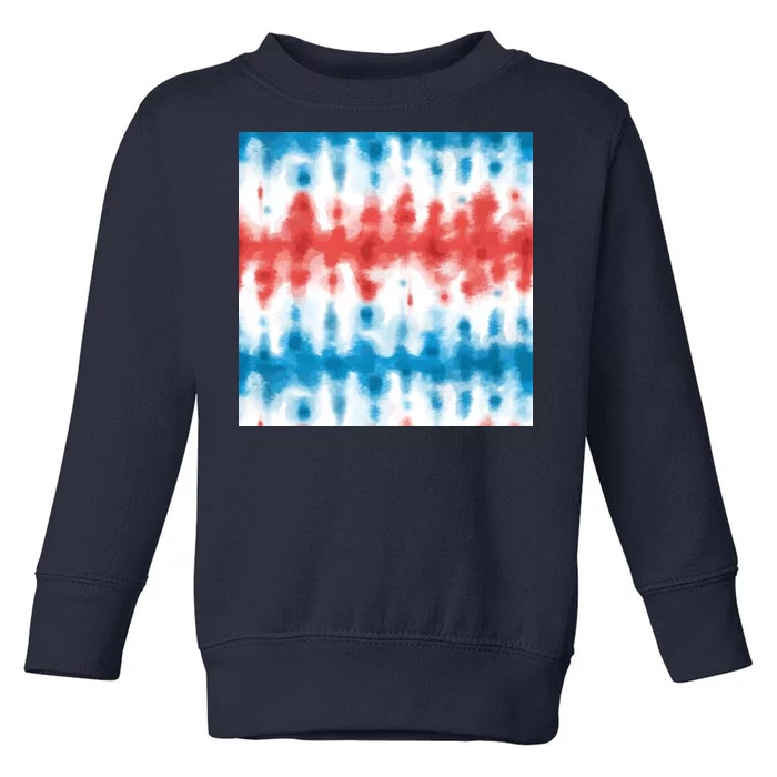 American Flag Tye Die Pattern Toddler Sweatshirt