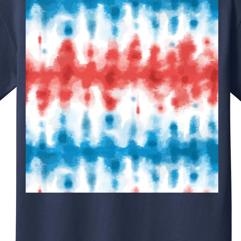 American Flag Tye Die Pattern Kids T-Shirt