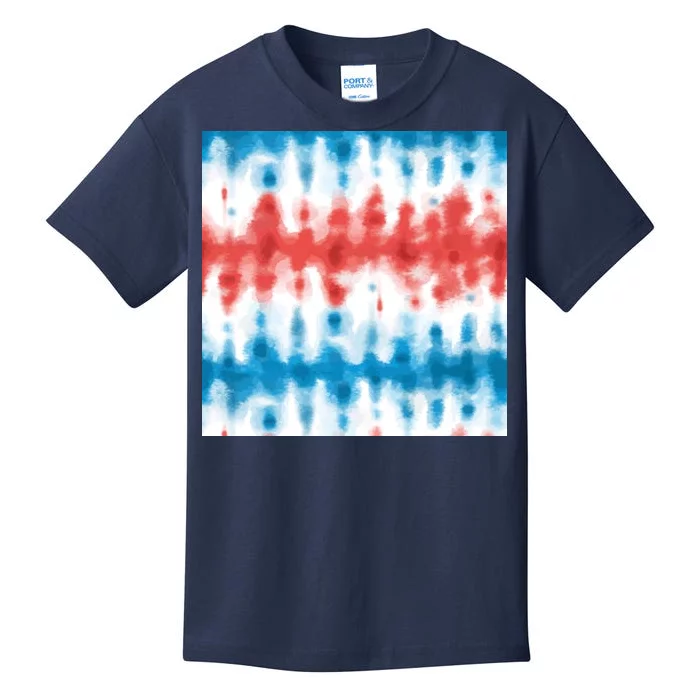 American Flag Tye Die Pattern Kids T-Shirt