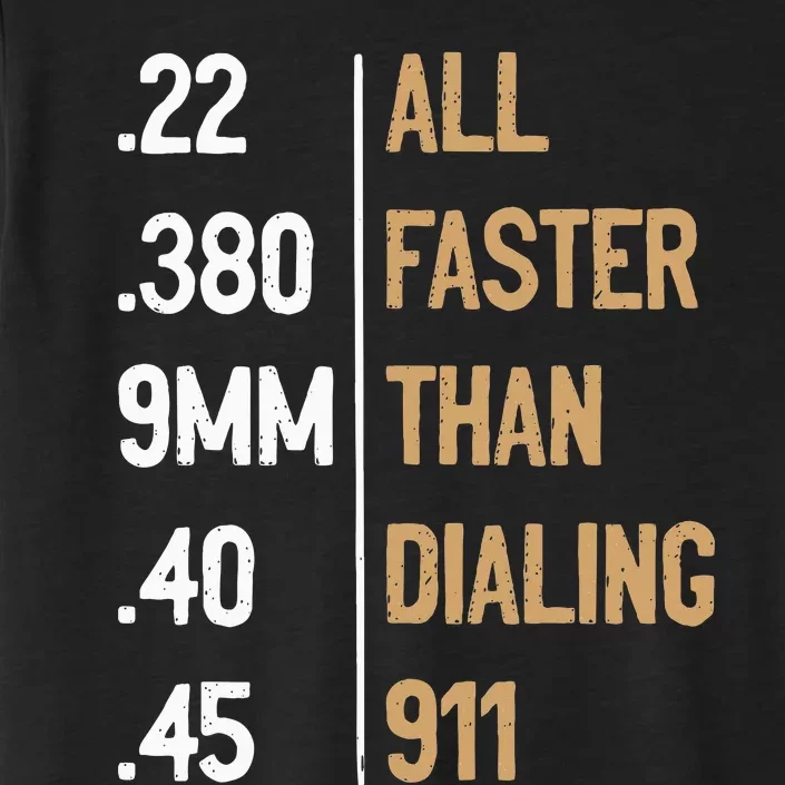 All Faster Than Dialing 911 Gun Ammo Lovers ChromaSoft Performance T-Shirt