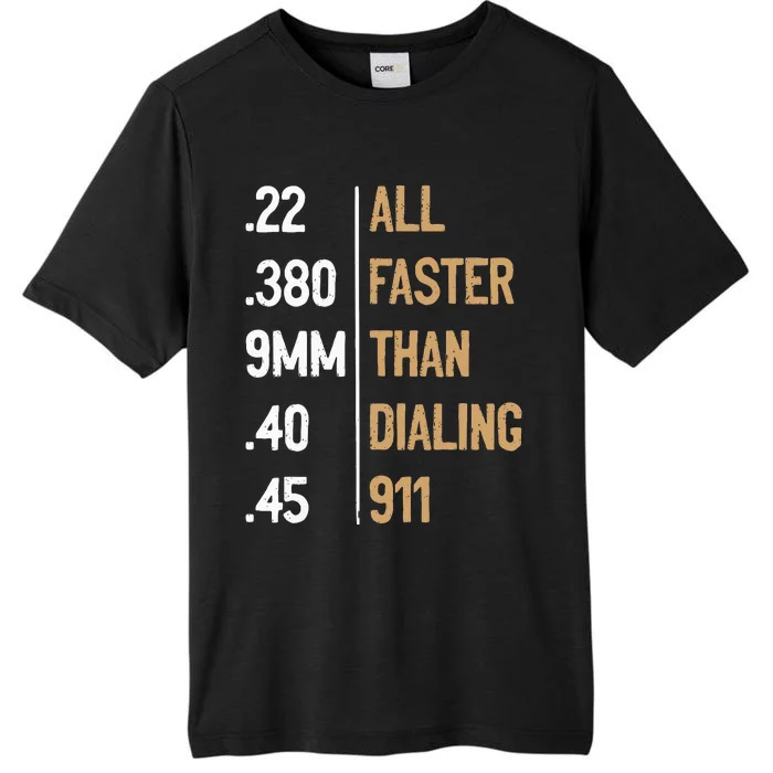 All Faster Than Dialing 911 Gun Ammo Lovers ChromaSoft Performance T-Shirt