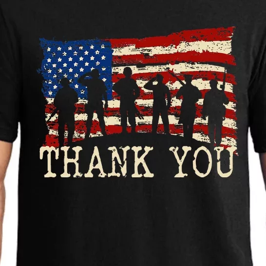 American Flag Thank You Veterans Proud Veteran Pajama Set