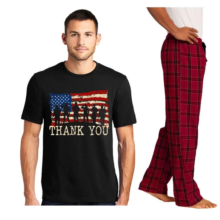 American Flag Thank You Veterans Proud Veteran Pajama Set