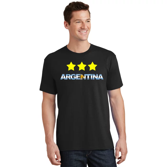 Argentina Flag Three Stars T-Shirt