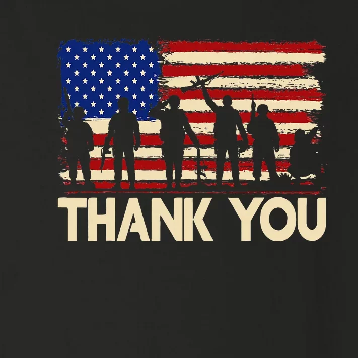 American Flag Thank You Veterans Memorial Day Toddler Long Sleeve Shirt