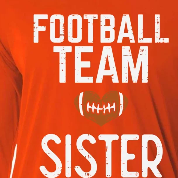 American Football Team Sister Family Match Sis Gift Cooling Performance Long Sleeve Crew