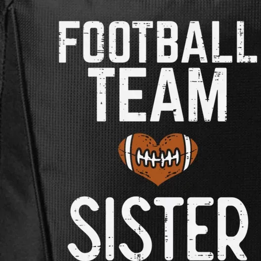 American Football Team Sister Family Match Sis Gift City Backpack