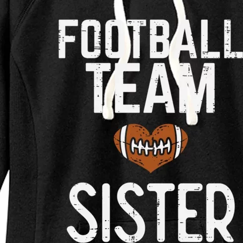 American Football Team Sister Family Match Sis Gift Women's Fleece Hoodie