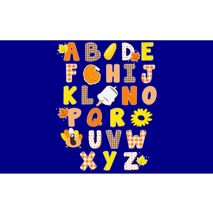 Alphabet Funny Turkey Thanksgiving Costume Preschool Teacher Bumper Sticker