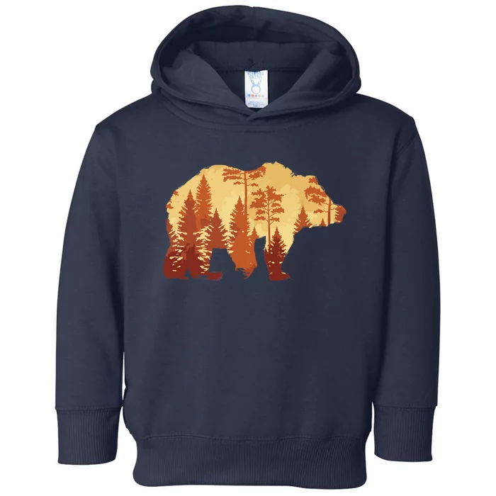 Autumn Forest Trees Fall Wildlife Animal Bear Lover Nature Toddler Hoodie