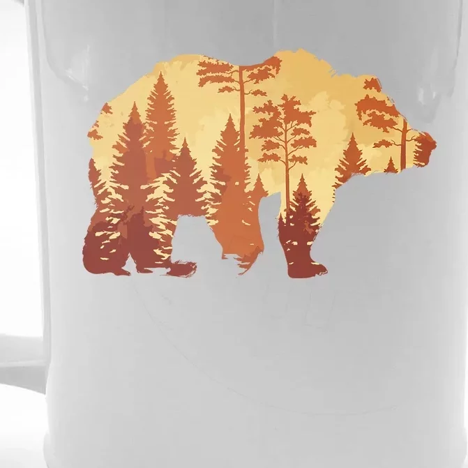 Autumn Forest Trees Fall Wildlife Animal Bear Lover Nature Front & Back Beer Stein