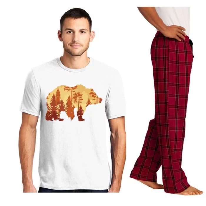 Autumn Forest Trees Fall Wildlife Animal Bear Lover Nature Pajama Set