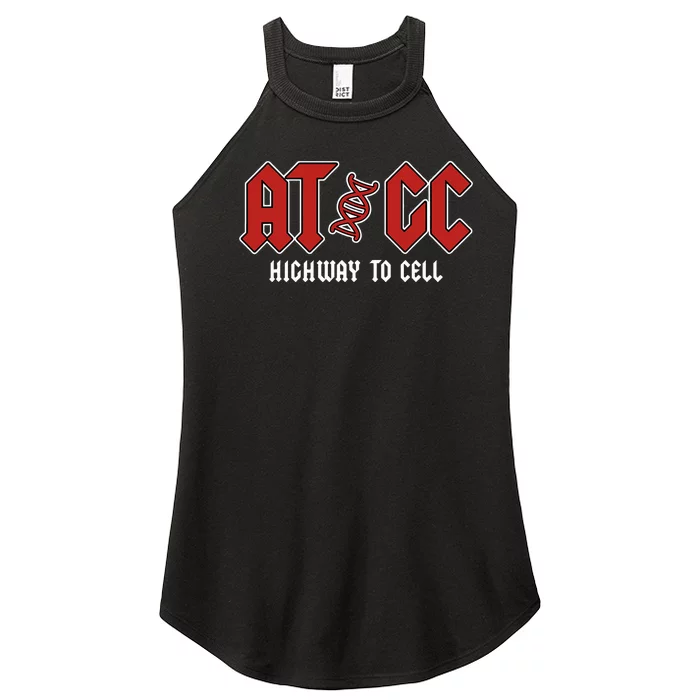 ATGC Funny Teacher Student Biology Women’s Perfect Tri Rocker Tank