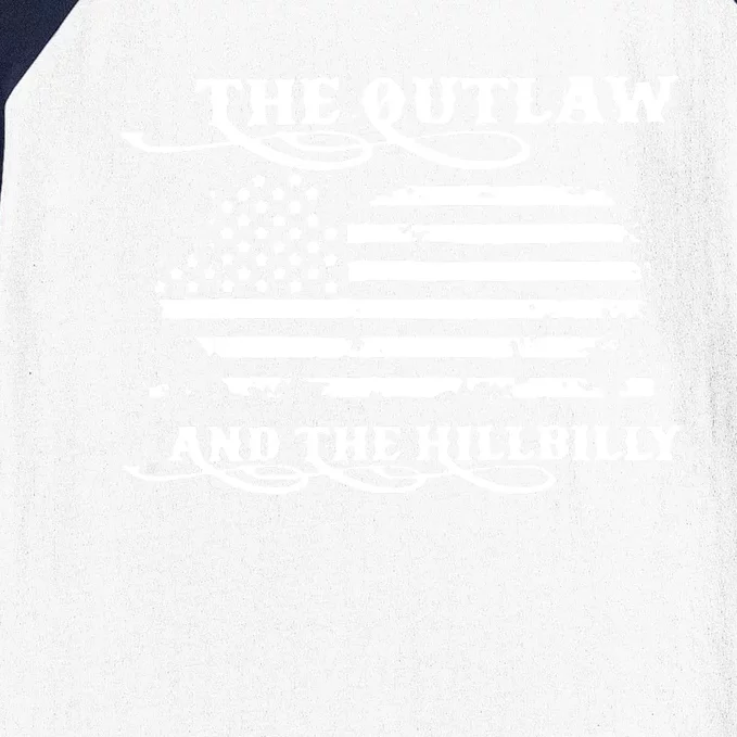 American Flag Trump Vance 2024 Outlaw Hillbilly Gift Baseball Sleeve Shirt