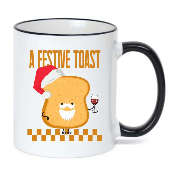 A Festive Toast Funny Christmas Black Color Changing Mug