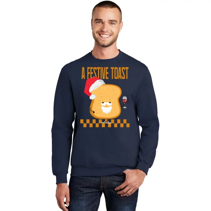 A Festive Toast Funny Christmas Tall Sweatshirt