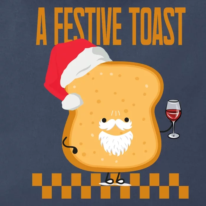 A Festive Toast Funny Christmas Zip Tote Bag