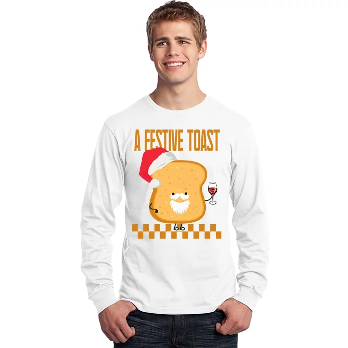 A Festive Toast Funny Christmas Long Sleeve Shirt