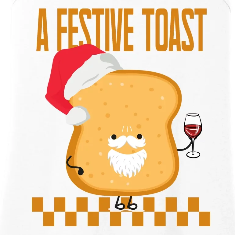 A Festive Toast Funny Christmas Ladies Essential Tank