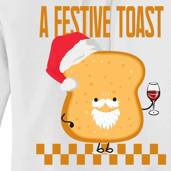 A Festive Toast Funny Christmas Women's Pullover Hoodie