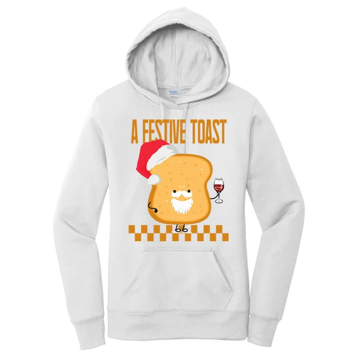 A Festive Toast Funny Christmas Women's Pullover Hoodie