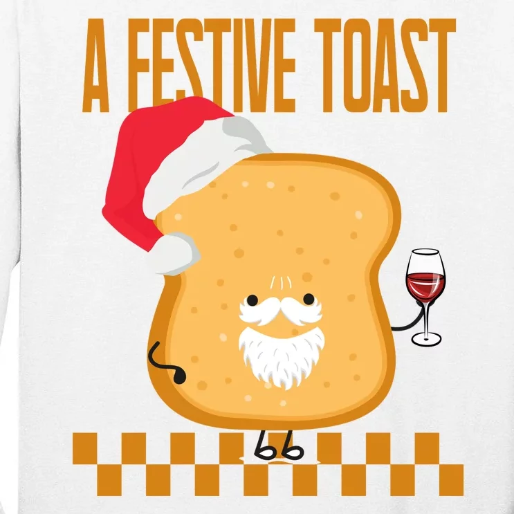 A Festive Toast Funny Christmas Tall Long Sleeve T-Shirt