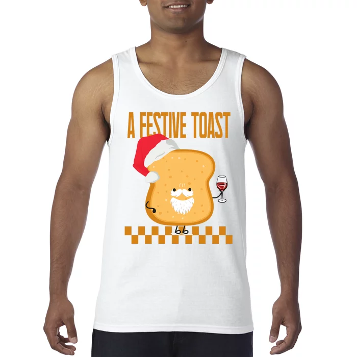 A Festive Toast Funny Christmas Tank Top