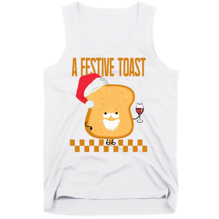 A Festive Toast Funny Christmas Tank Top