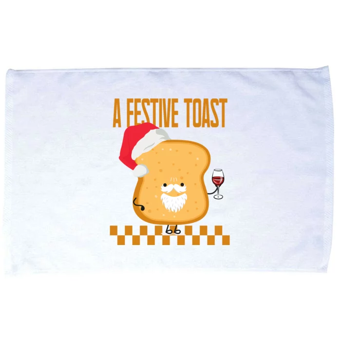 A Festive Toast Funny Christmas Microfiber Hand Towel