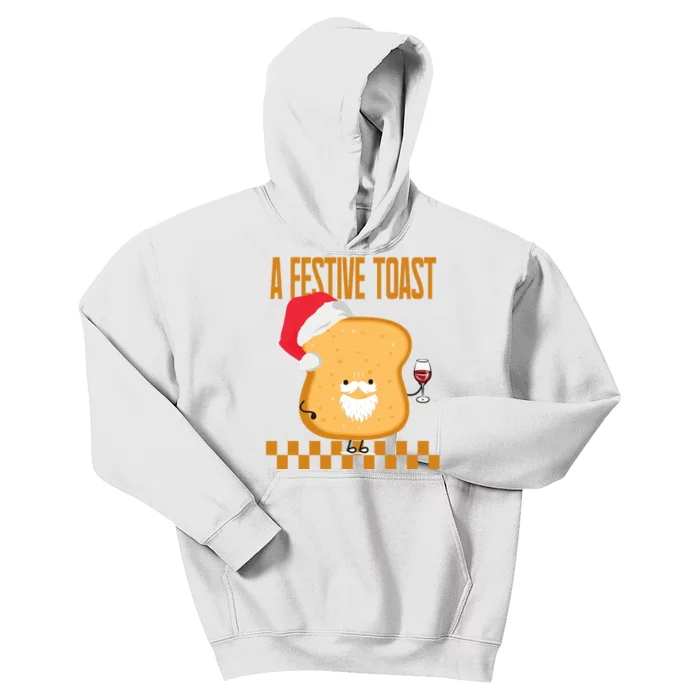 A Festive Toast Funny Christmas Kids Hoodie