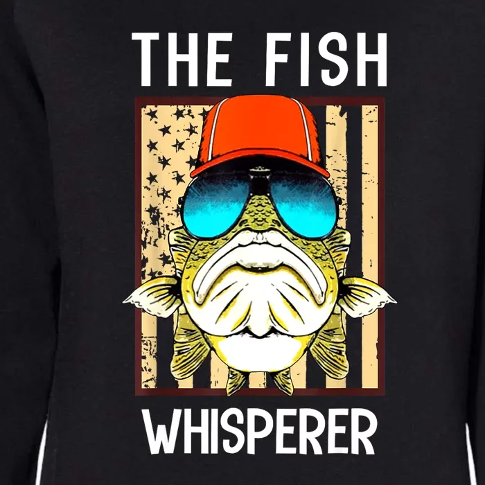 American Flag The Fis.H Whisperer Cute Fishing Fisherman Gifts Womens California Wash Sweatshirt