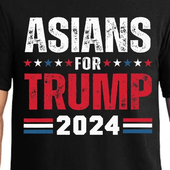 Asians For Trump 2024 American Flag Pajama Set