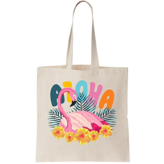 Aloha Flamingo Tropical Tote Bag