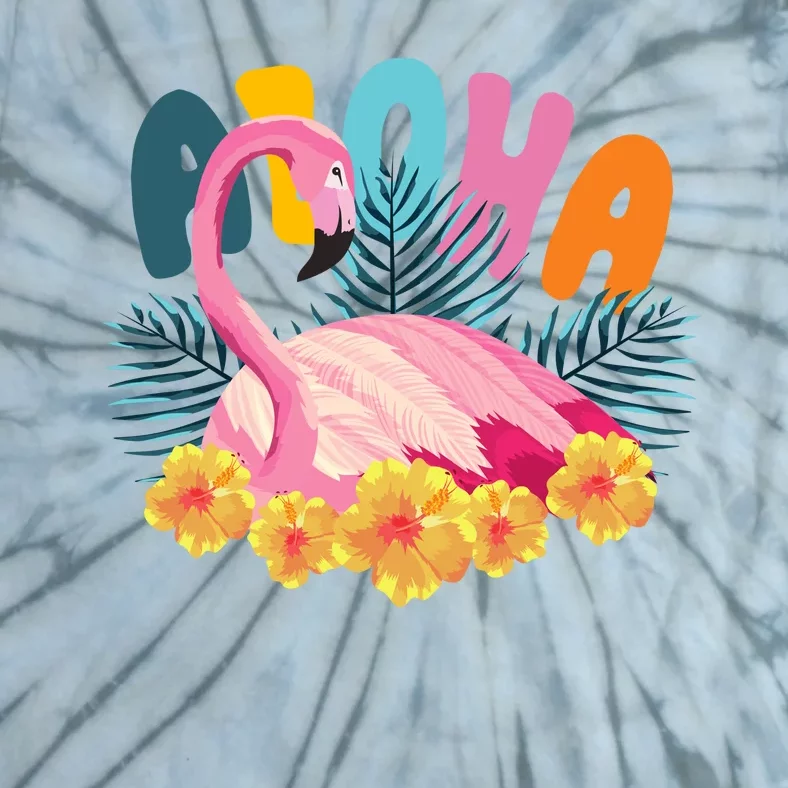 Aloha Flamingo Tropical Tie-Dye T-Shirt