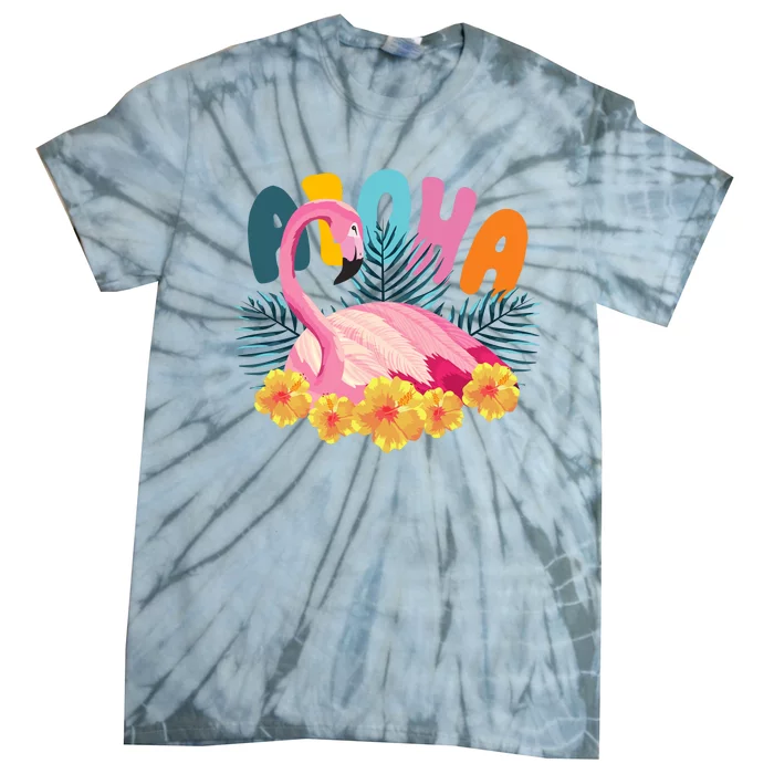 Aloha Flamingo Tropical Tie-Dye T-Shirt