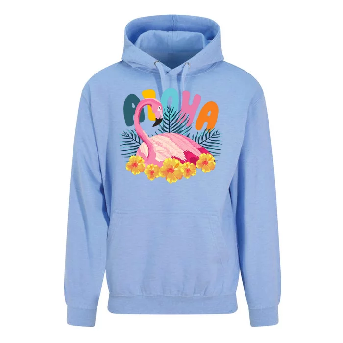 Aloha Flamingo Tropical Unisex Surf Hoodie