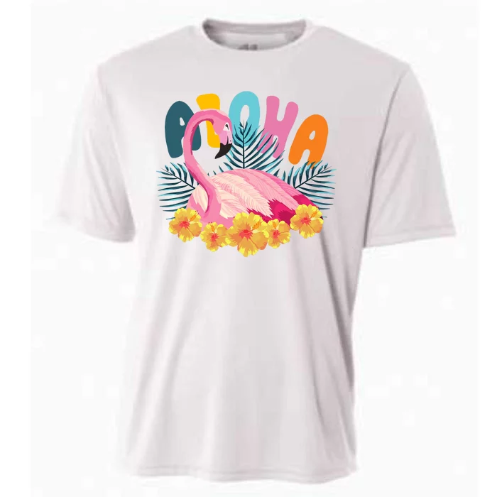 Aloha Flamingo Tropical Cooling Performance Crew T-Shirt