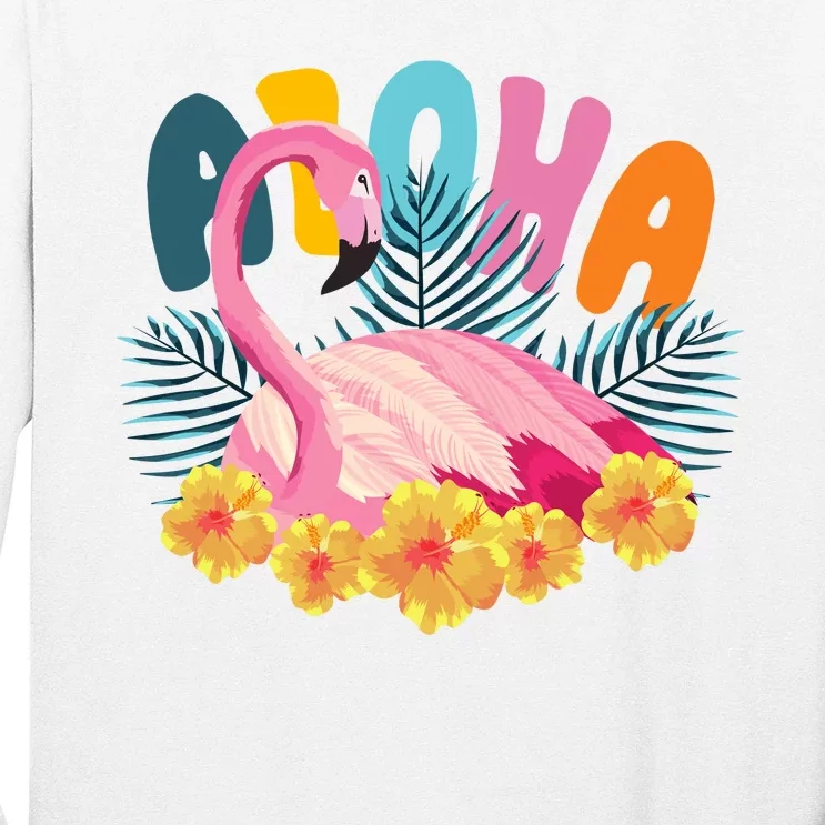 Aloha Flamingo Tropical Long Sleeve Shirt