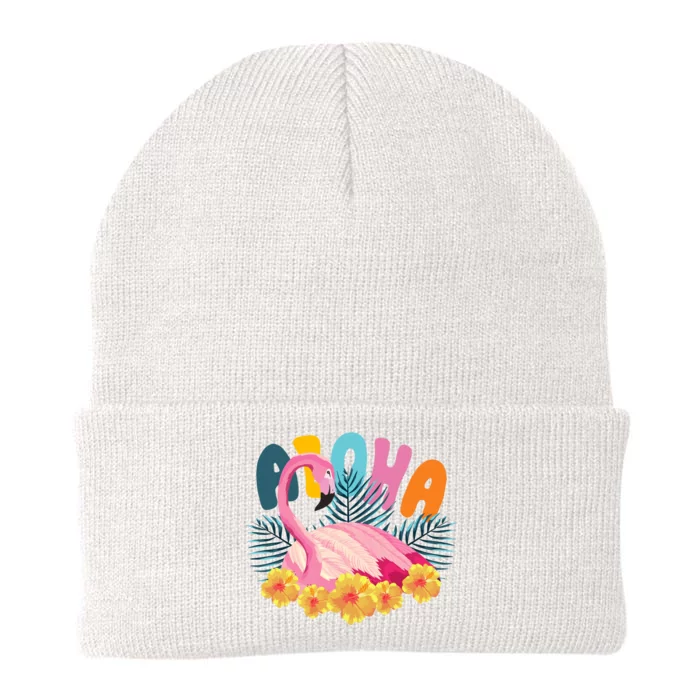 Aloha Flamingo Tropical Knit Cap Winter Beanie