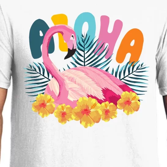 Aloha Flamingo Tropical Pajama Set