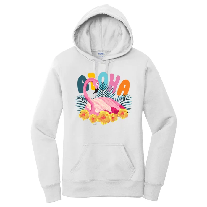 Aloha Flamingo Tropical Women's Pullover Hoodie