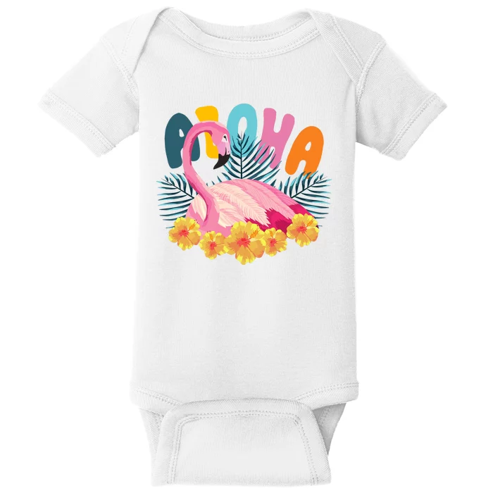 Aloha Flamingo Tropical Baby Bodysuit