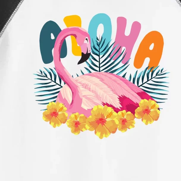 Aloha Flamingo Tropical Toddler Fine Jersey T-Shirt