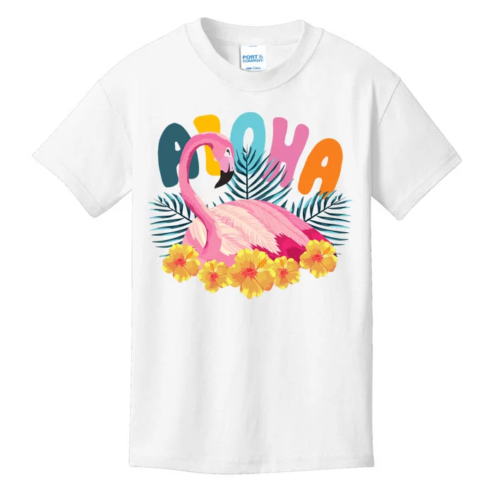 Aloha Flamingo Tropical Kids T-Shirt